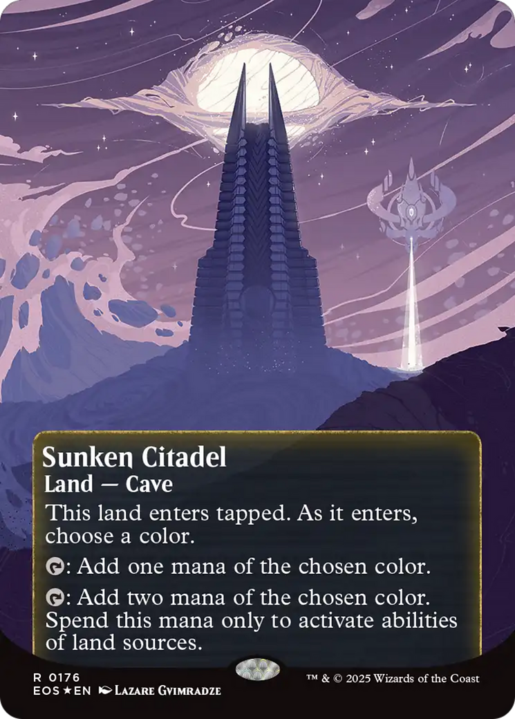 Sunken Citadel (0176) (Borderless) (Galaxy Foil) [Edge of Eternities: Stellar Sights] | Good Games North