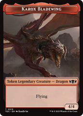 Karox Bladewing // Copy Double-Sided Token [Tarkir: Dragonstorm Commander Tokens] | Good Games North