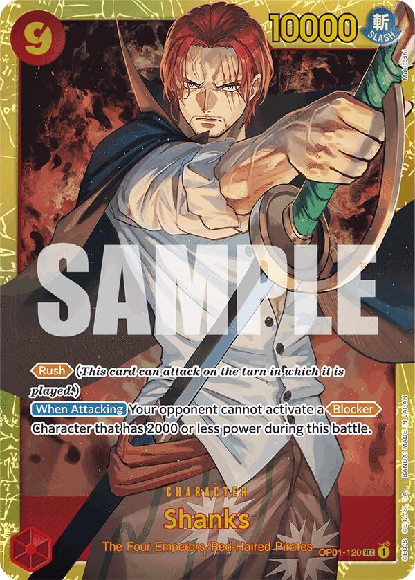 Shanks (Reprint) OP01-120 (Premium Booster -The Best-)  - Foil | Good Games North