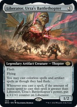 Liberator Urzas Battlethopter Extended Art (The Brothers' War)  - Foil | Good Games North