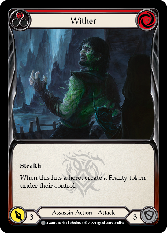 Wither (Red) [ARA013] (Outsiders Arakni Blitz Deck) | Good Games North