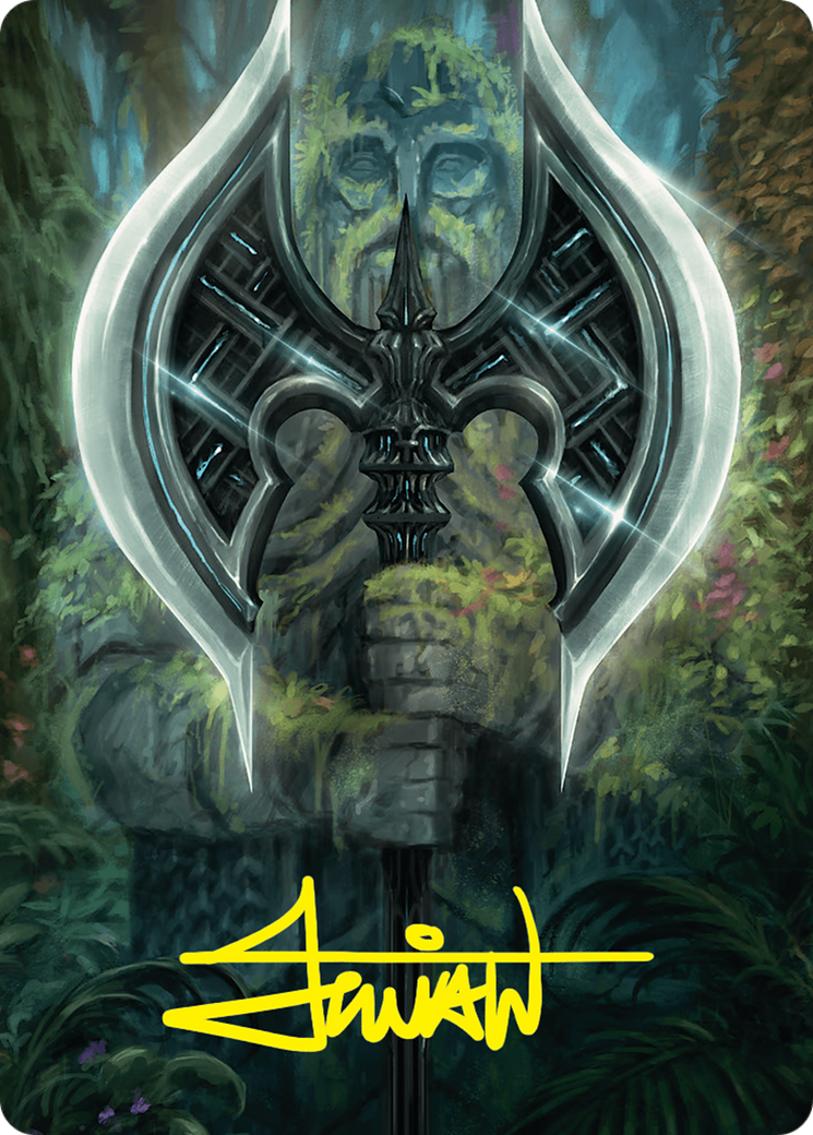 Leyline Axe Art Card (49/54) (Gold-Stamped Signature) [Foundations Art Series] | Good Games North
