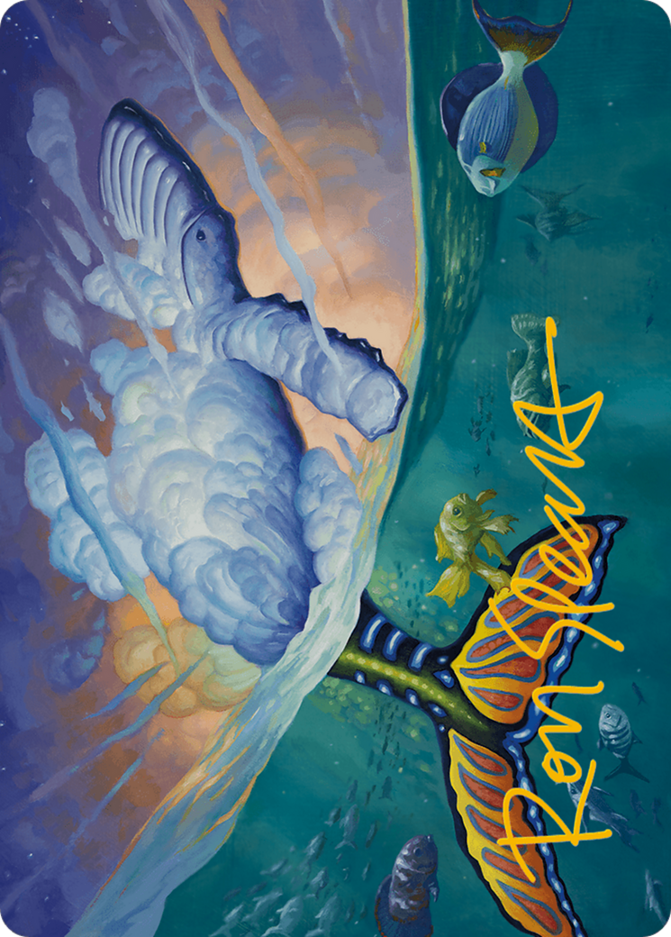 Dreamtide Whale Art Card (Gold-Stamped Signature) [Modern Horizons 3 Art Series] | Good Games North