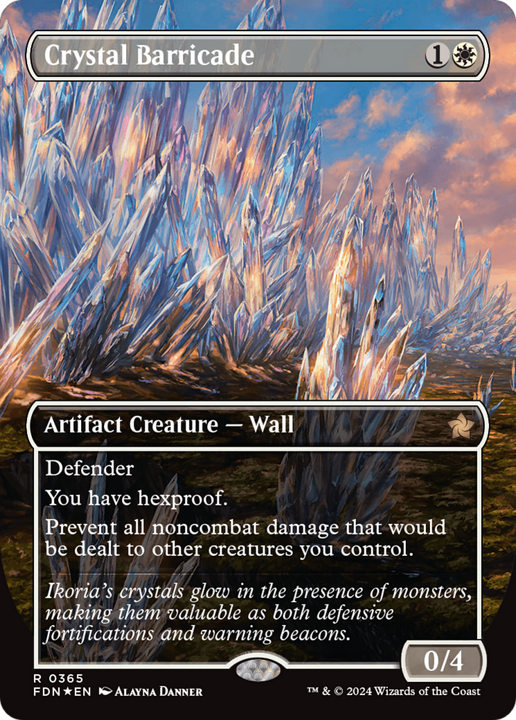 Crystal Barricade (Borderless) (Mana Foil) [Foundations] | Good Games North