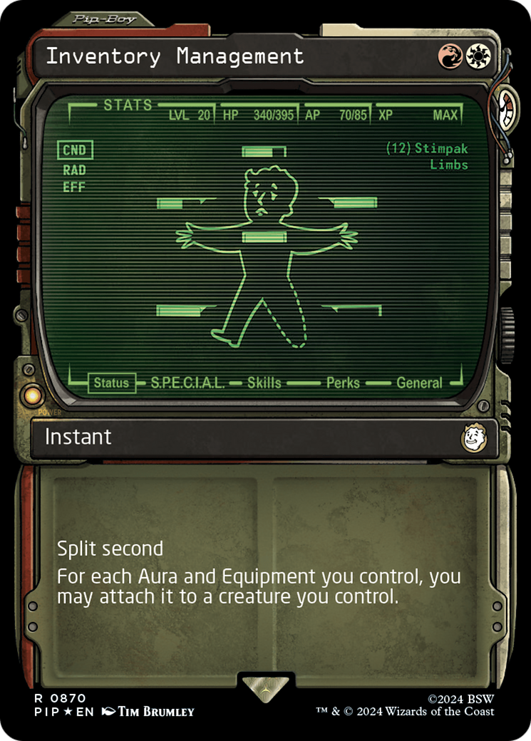 Inventory Management (Showcase) (Surge Foil) [Fallout] | Good Games North