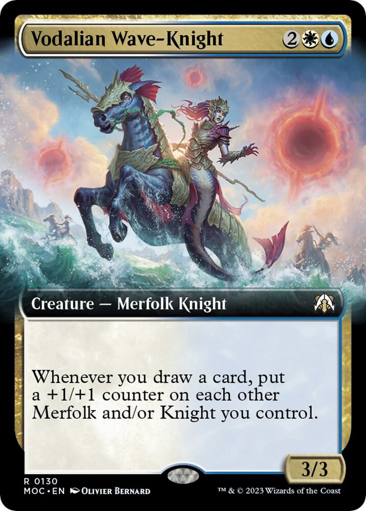 Vodalian Wave-Knight 130/444 (Commander: March of the Machine)  - Extended Art | Good Games North