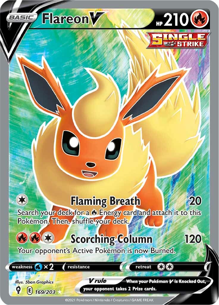 Flareon V (169/203) [Sword & Shield: Evolving Skies] | Good Games North