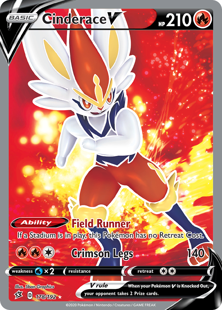 Cinderace V (178/192) [Sword & Shield: Rebel Clash] | Good Games North