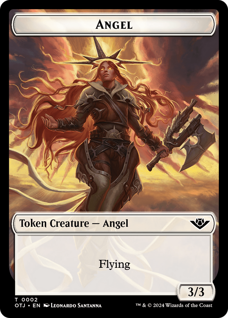 Angel // Plot Double-Sided Token [Outlaws of Thunder Junction Tokens] | Good Games North