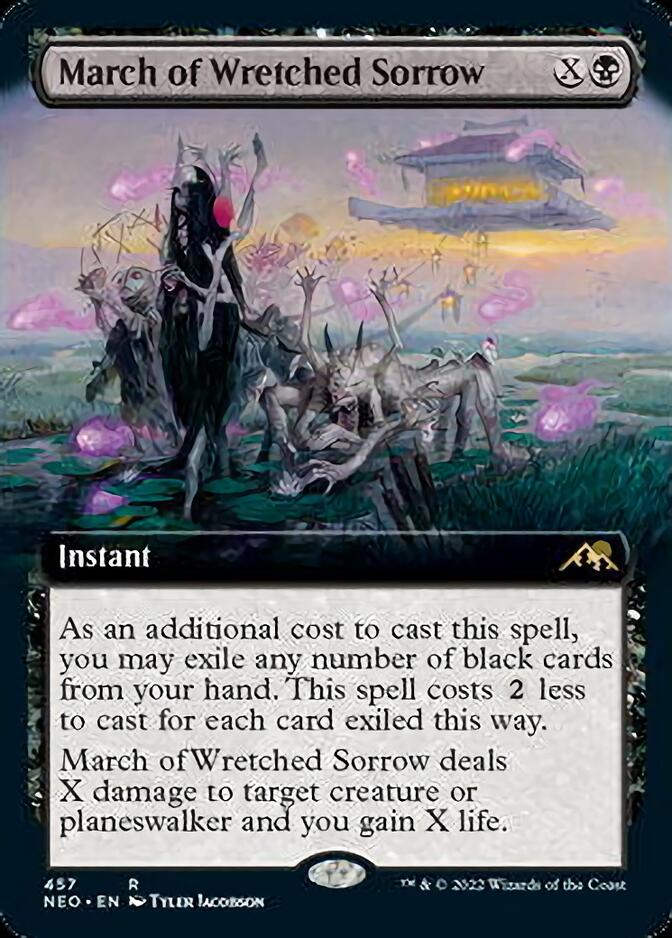 March of Wretched Sorrow (Extended Art) [Kamigawa: Neon Dynasty] | Good Games North