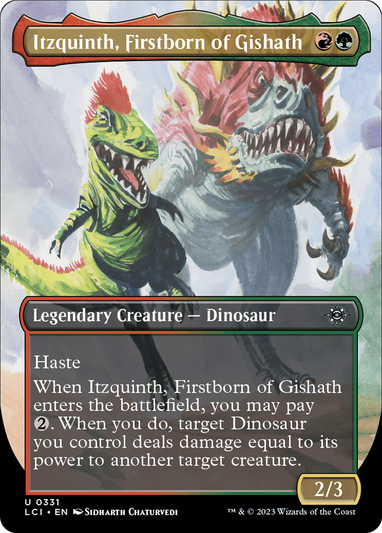 Itzquinth, Firstborn of Gishath (Borderless) [The Lost Caverns of Ixalan] | Good Games North
