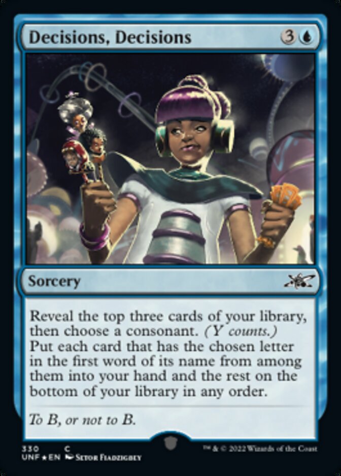 Decisions, Decisions (Galaxy Foil) [Unfinity] | Good Games North