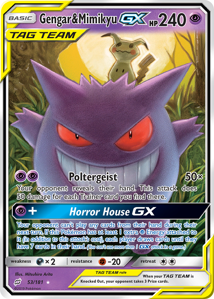 Gengar & Mimikyu GX (53/181) [Sun & Moon: Team Up] | Good Games North