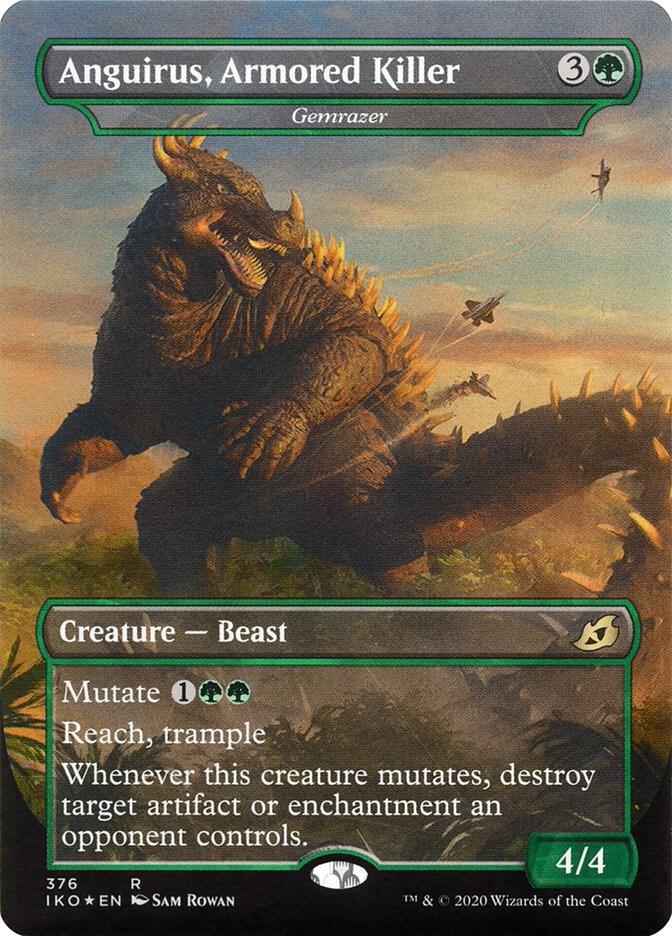Anguirus, Armored Killer - Gemrazer 376/274 (Ikoria: Lair of Behemoths)  - Borderless Foil | Good Games North