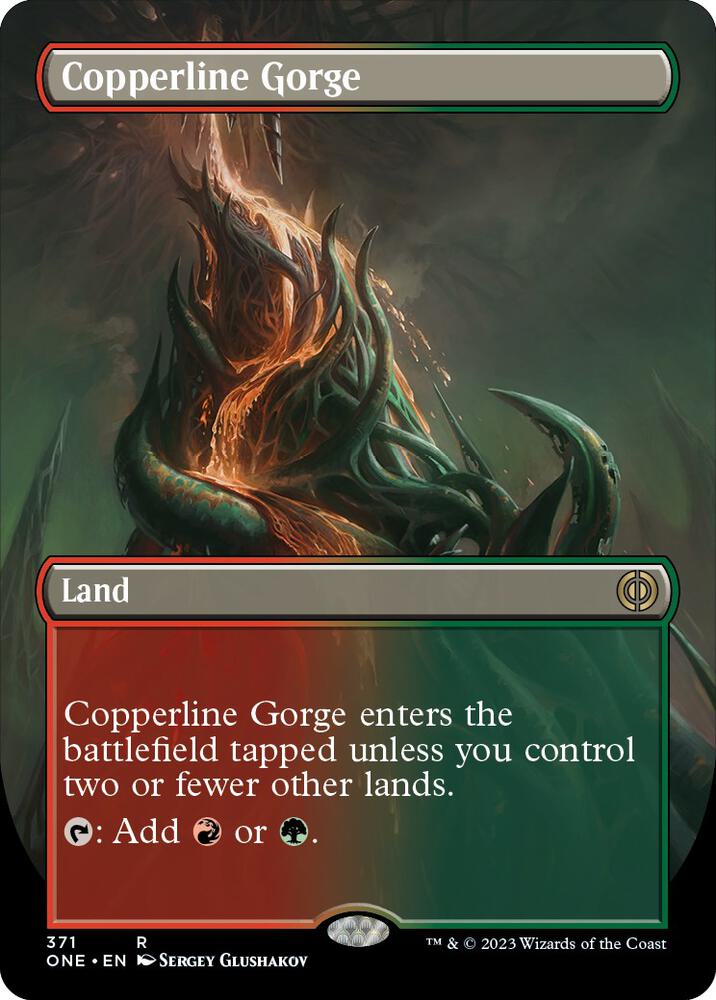 Copperline Gorge Borderless (Phyrexia: All Will Be One)  | Good Games North