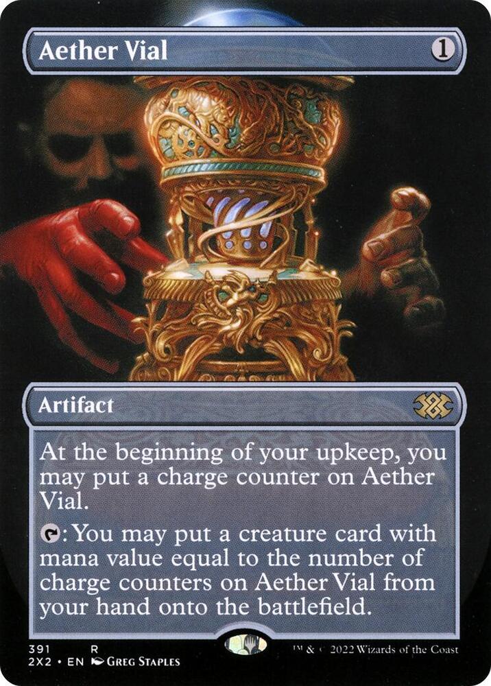 Aether Vial Borderless (Double Masters 2022)  | Good Games North