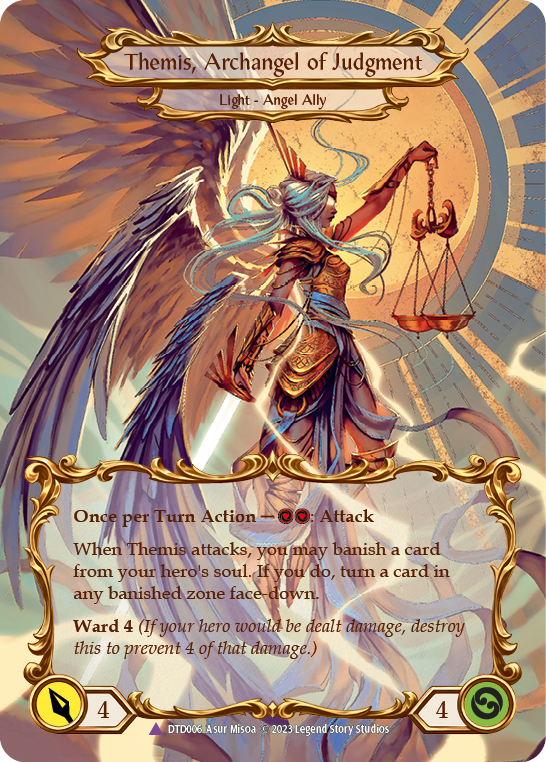 Figment of Judgment // Themis, Archangel of Judgment (Marvel) [DTD006] (Dusk Till Dawn)  Cold Foil | Good Games North