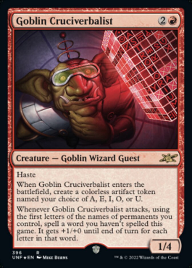 Goblin Cruciverbalist (Galaxy Foil) [Unfinity] | Good Games North