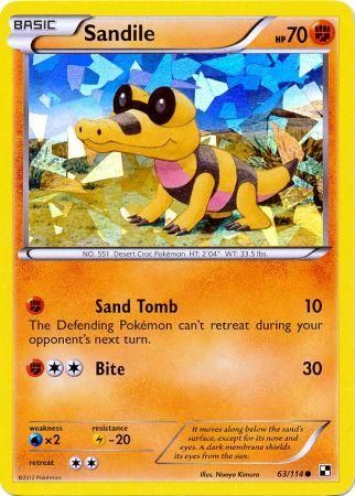 Sandile (63/114) (Cracked Ice Holo) [Black & White: Base Set] | Good Games North