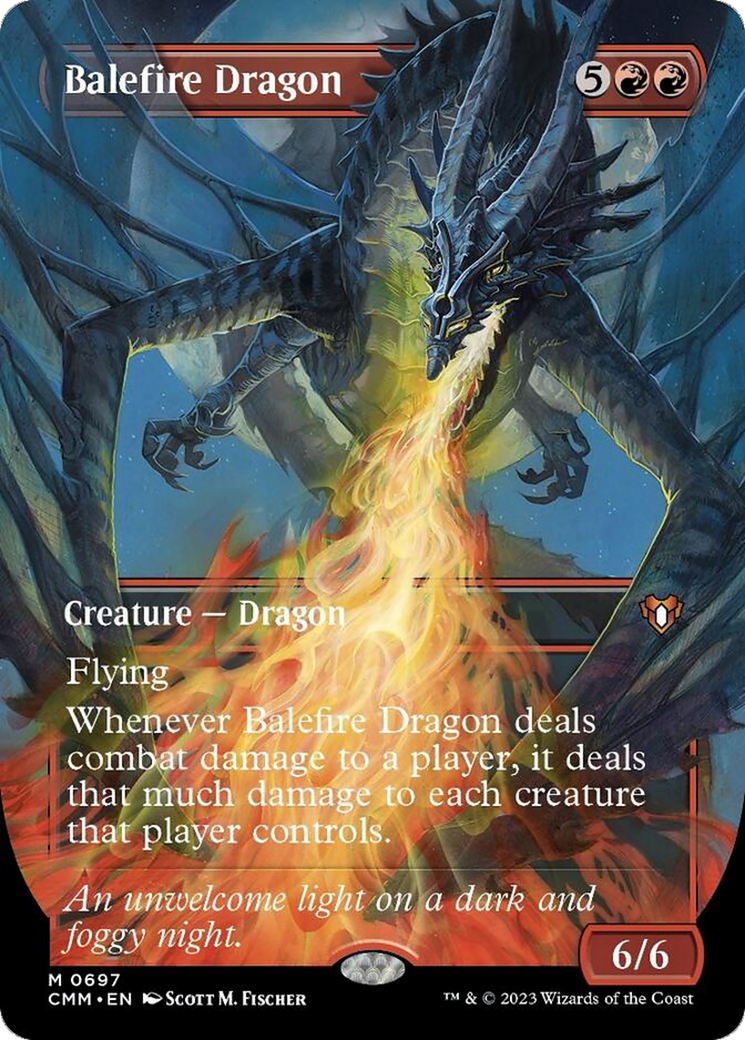 Balefire Dragon (Borderless Alternate Art) [Commander Masters] | Good Games North