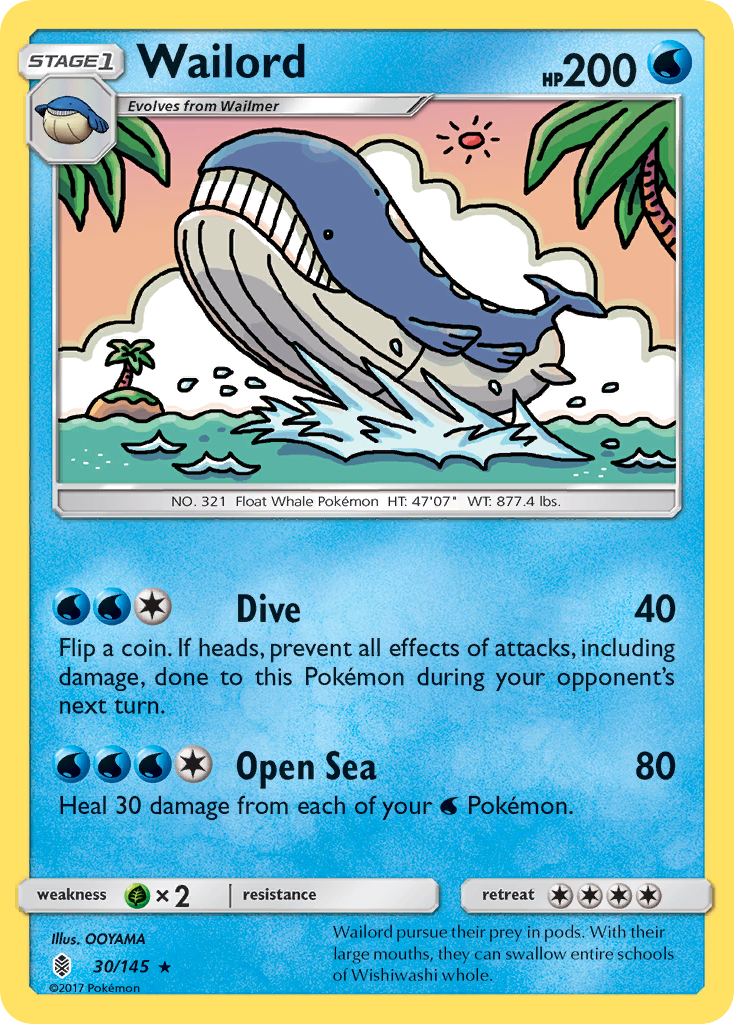 Wailord (30/145) [Sun & Moon: Guardians Rising] | Good Games North