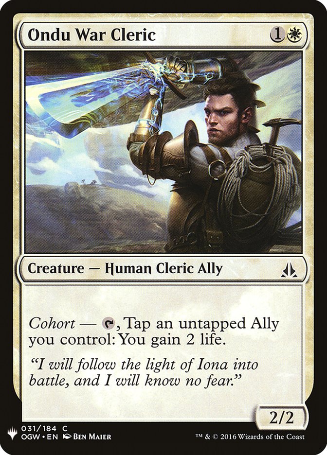 Ondu War Cleric [Mystery Booster] | Good Games North