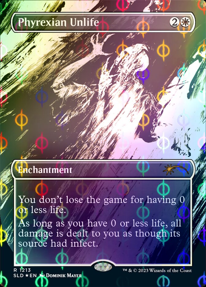 Phyrexian Unlife (Borderless Ichor Step-and-Compleat Foil) [Secret Lair Drop Series] | Good Games North
