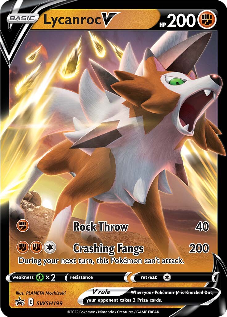 Lycanroc V (SWSH199) [Sword & Shield: Black Star Promos] | Good Games North