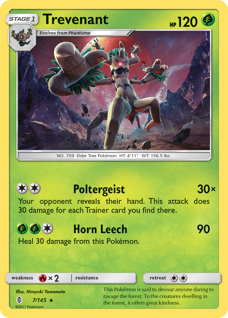 Trevenant (7/145) [Sun & Moon: Guardians Rising] | Good Games North