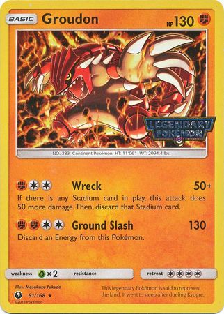 Groudon (81/168) (Cosmos Holo GameStop Promo) [Sun & Moon: Celestial Storm] | Good Games North