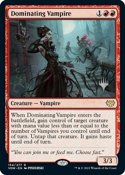 Dominating Vampire (Promo Pack) [Innistrad: Crimson Vow Promos] | Good Games North