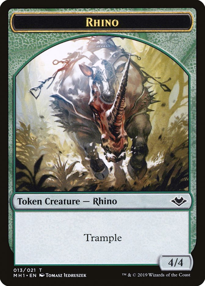 Shapeshifter (001) // Rhino (013) Double-Sided Token [Modern Horizons Tokens] | Good Games North