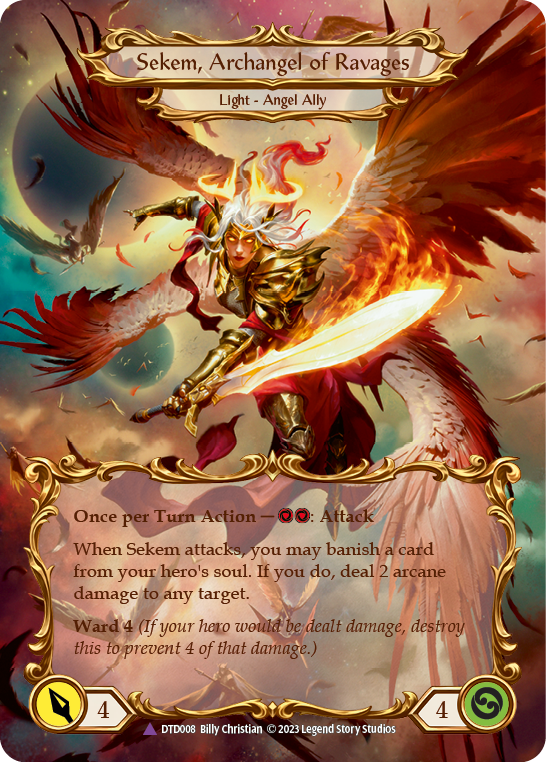 Figment of Ravages // Sekem, Archangel of Ravages (Marvel) [DTD008] (Dusk Till Dawn)  Cold Foil | Good Games North