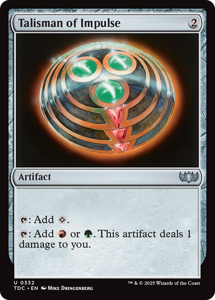 Talisman of Impulse [Tarkir: Dragonstorm Commander] | Good Games North