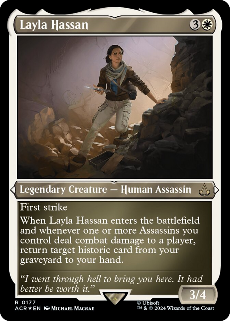 Layla Hassan (Foil Etched) [Assassin's Creed] | Good Games North