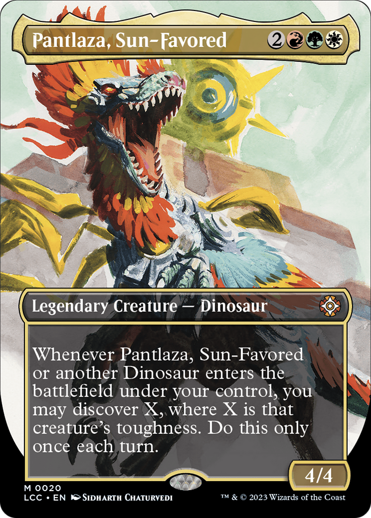 Pantlaza, Sun-Favored (Borderless) [The Lost Caverns of Ixalan Commander] | Good Games North
