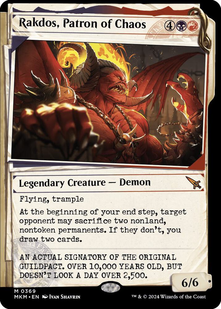 Rakdos, Patron of Chaos 369/286 (Murders at Karlov Manor)  - Showcase | Good Games North