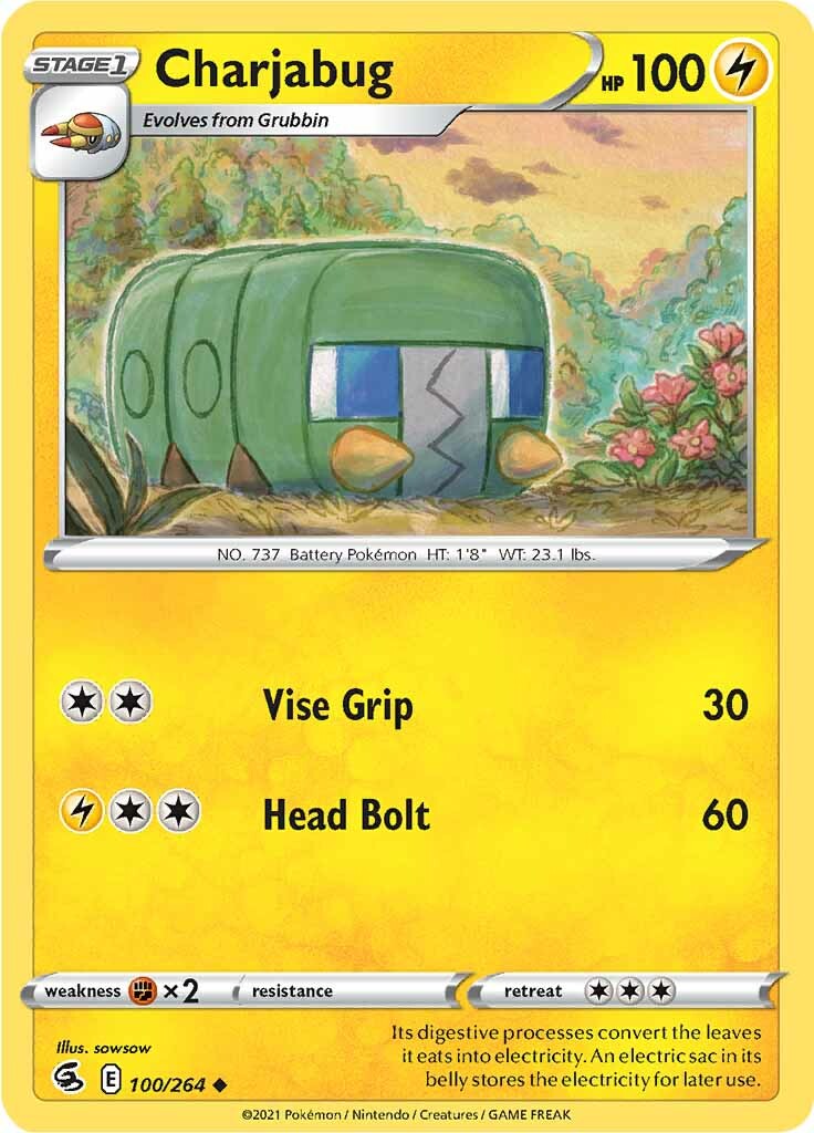 Charjabug (100/264) [Sword & Shield: Fusion Strike] | Good Games North