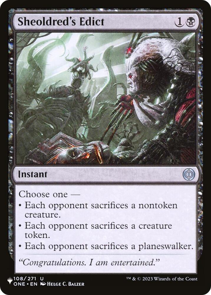 Sheoldreds Edict ONE-108/5075 (The List Reprints)  | Good Games North