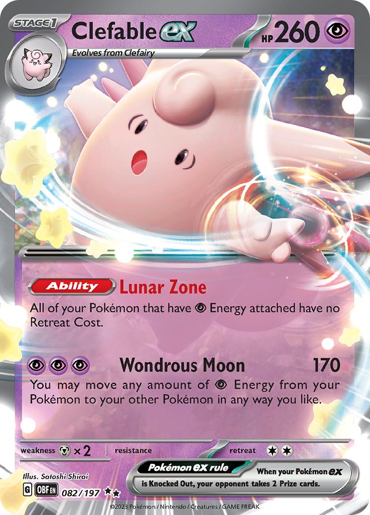 Clefable ex (082/197) [Scarlet & Violet: Obsidian Flames] | Good Games North