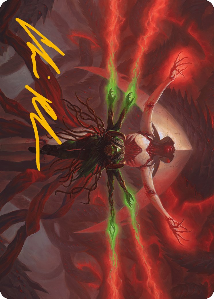 All Will Be One Art Card (Gold-Stamped Signature) [Phyrexia: All Will Be One Art Series] | Good Games North
