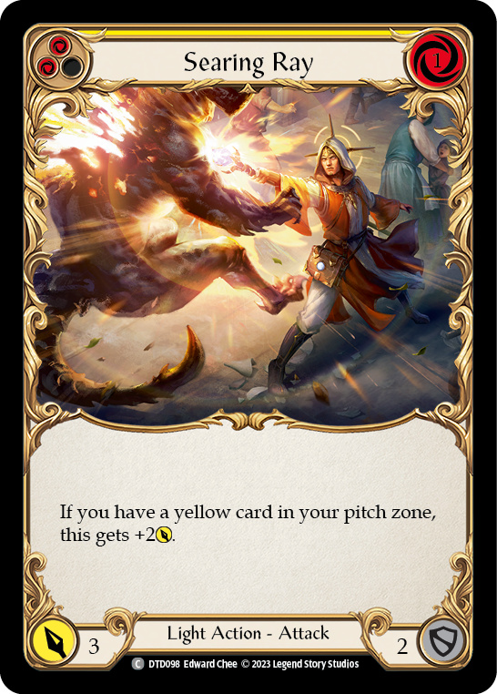 Searing Ray (Yellow) [DTD098] (Dusk Till Dawn)  Rainbow Foil | Good Games North