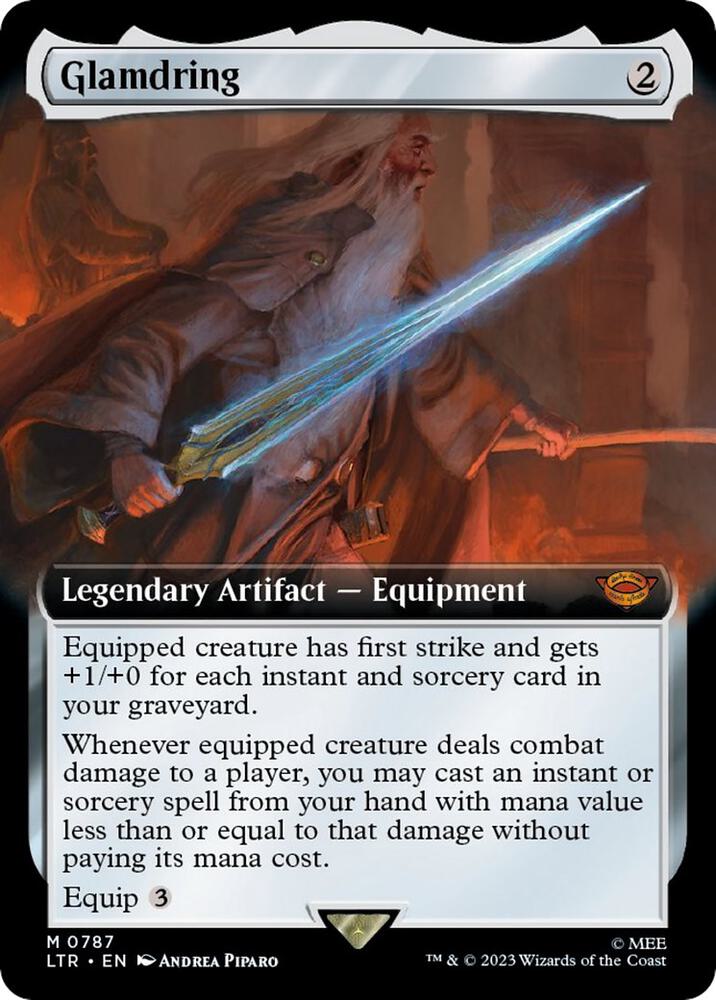 Glamdring Extended Art Surge Foil (Universes Beyond: The Lord of the Rings: Tales of Middle-earth)  - Foil | Good Games North