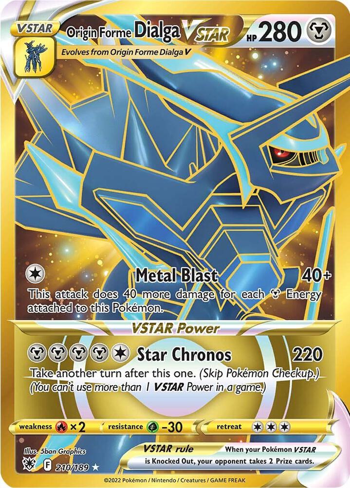 Origin Forme Dialga VSTAR Secret 210/189 (SWSH10: Astral Radiance)  - Holofoil | Good Games North