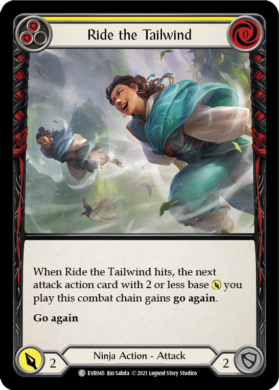 Ride the Tailwind (Yellow) [EVR045] (Everfest)  1st Edition Rainbow Foil | Good Games North