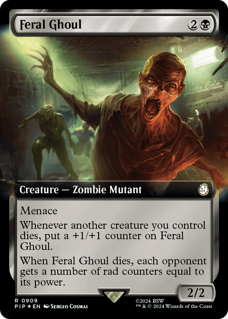 Feral Ghoul (Extended Art) (Surge Foil) [Fallout] | Good Games North