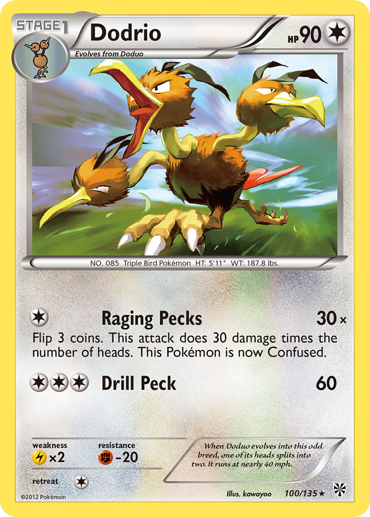 Dodrio (100/135) [Black & White: Plasma Storm] | Good Games North