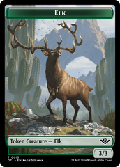 Mercenary // Elk Double-Sided Token [Outlaws of Thunder Junction Tokens] | Good Games North
