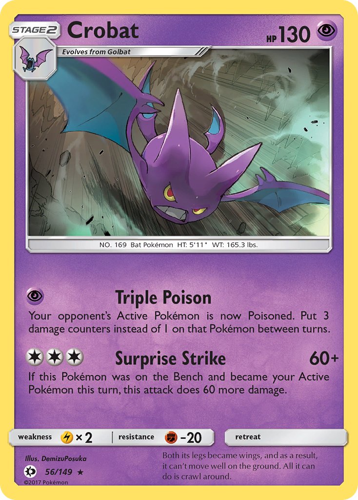 Crobat (56/149) (Prerelease Kit Exclusive) (Theme Deck Exclusive) [Sun & Moon: Base Set] | Good Games North
