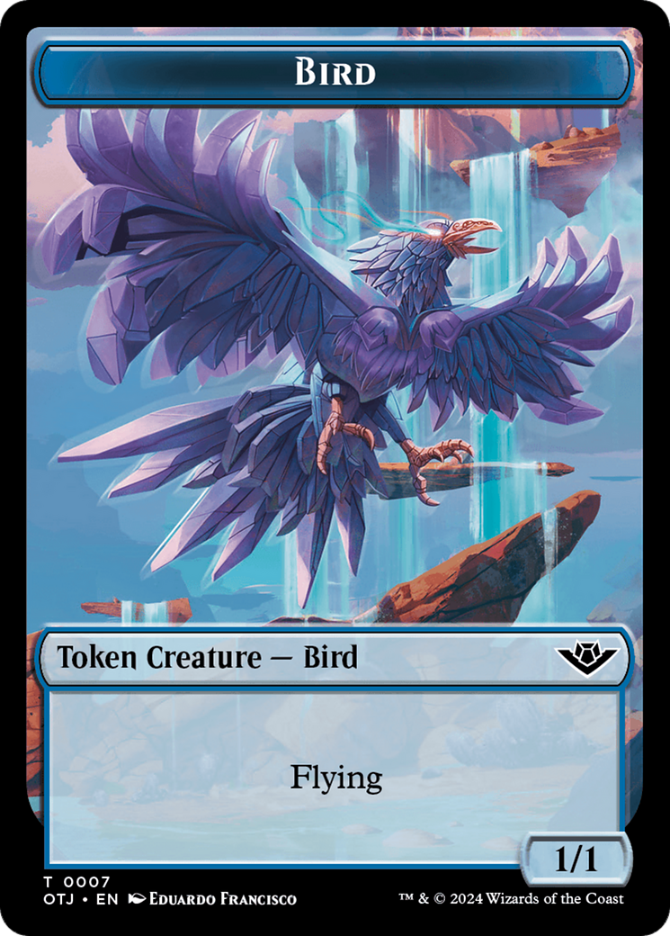 Treasure // Bird Double-Sided Token [Outlaws of Thunder Junction Tokens] | Good Games North